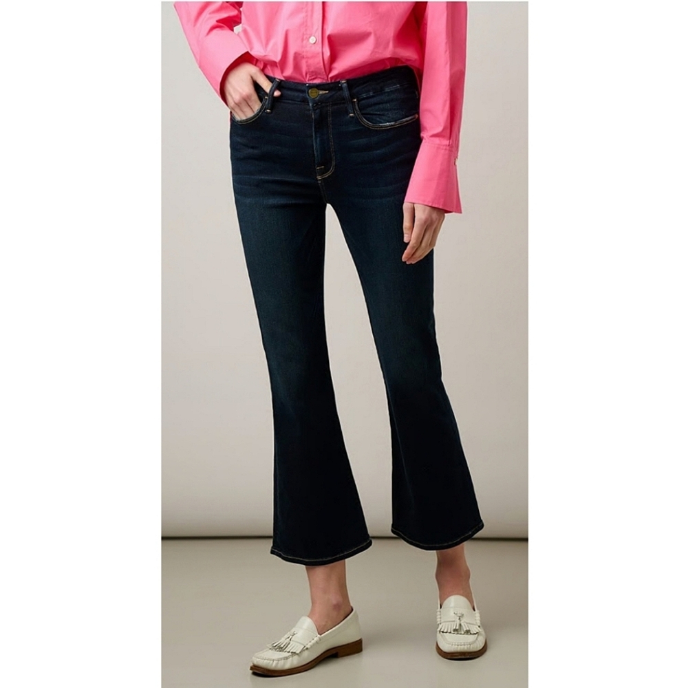 FRAME Le Crop Mini Bootcut Jeans Quiet Luxury Minimalist Western Boho Sz 26